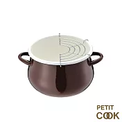PETIT COOK 日本進口 搪瓷16公分油炸鍋(咖) HB1678C