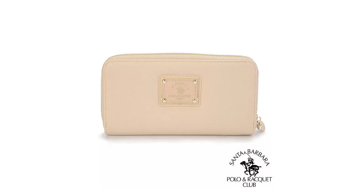 SANTA BARBARA POLO.聖大保羅 - 幸福微糖系列 拉鍊長夾- 粉膚色