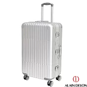 ALAIN DELON 亞蘭德倫 25吋 絕代風華系列全鋁製旅行箱 (銀)25吋銀