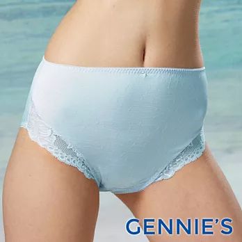 【Gennies專櫃】010系列-孕婦內褲/中腰(孕期)M水藍