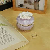 【ChouChou Lista】日本精緻花朵陶瓷首飾盒(大)(新)紫羅蘭(LA)