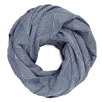 Nuroo 絕美哺乳圍巾-靛藍菱格