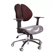 GXG 短背網座 雙背椅 (鋁合金腳/固定扶手) TW-2997 LU 備註顏色