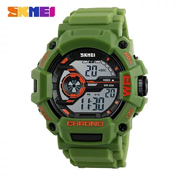 SKMEI 時刻美 1233 熱血野戰運動防水電子錶- 亮綠