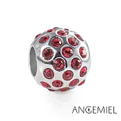 Angemiel安婕米 925純銀珠飾 晶耀 固定珠- 紅色