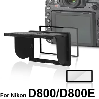 LARMOR V金屬邊框防爆鋼化玻璃相機保護貼附磁吸式遮光罩-Nikon D800/D800E專用