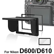 LARMOR V金屬邊框防爆鋼化玻璃相機保護貼附磁吸式遮光罩-Nikon D600/D610專用