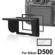 LARMOR V金屬邊框防爆鋼化玻璃相機保護貼附磁吸式遮光罩-Nikon D500專用