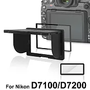LARMOR V金屬邊框防爆鋼化玻璃相機保護貼附磁吸式遮光罩-Nikon D7100/D7200專用