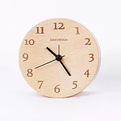 Beladesign．實木凹面數字小桌鐘