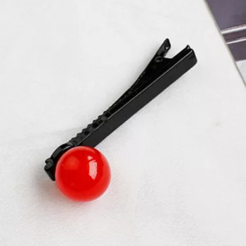 (預購)【O-ni O-ni】韓版女性亞克力髮夾圓球糖果型款式鴨嘴夾S925-41(6色可選)紅色