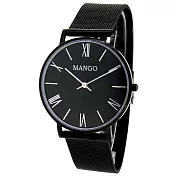 MANGO 絃樂獨奏時尚米蘭腕錶-MA6715L-BK