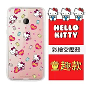 【Hello Kitty】HTC U Play (5.2吋) 彩繪空壓手機殼(童趣)