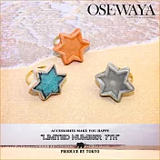 【日本正版Osewayaお世話や】日本製- 有田燒系列六芒星不過敏戒指(可調式) -BLUE藍