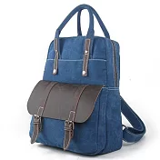 【Zoe’s】英倫復古手提公文包雙肩包旅行電腦包(深邃藍)