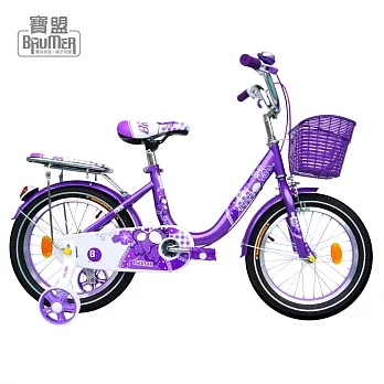 寶盟BAUMER 16吋親子鹿腳踏車-紫羅蘭(兒童腳踏車、童車)
