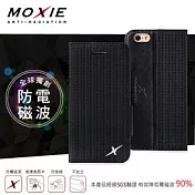 Moxie X-Shell iPhone 6/6S (4.7吋)防電磁波 編織紋真皮手機皮套 / 尊爵黑(新版)