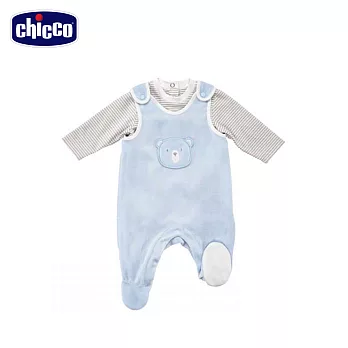 chicco-冰雪小熊-剪毛絨背心褲套裝3M藍色