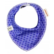 瑞典ImseVimse-有 機棉領巾型圍兜(籃紫星星)