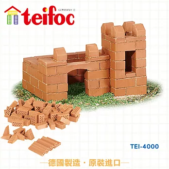 【德國teifoc】DIY益智磚塊建築玩具-筆筒城堡 TEI4000
