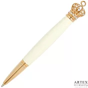 ARTEX accessory皇冠飾品筆 素雅款白冠白金管