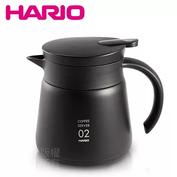 【HARIO】不鏽鋼真空咖啡保溫壺-黑 (VHS-60B)
