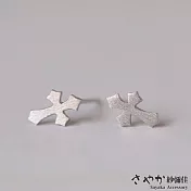 【Sayaka紗彌佳】純銀 純粹風格 十字架耳環