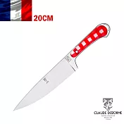 法國【Claude Dozorme】Vichy紅方格織布系列-主廚刀20公分