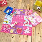 【H&R安室家】童趣多功能玩具收納墊/野餐墊-BNF39桃紅色