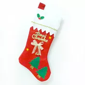 【摩達客】可愛16吋裝飾紅色耶誕襪/聖誕襪