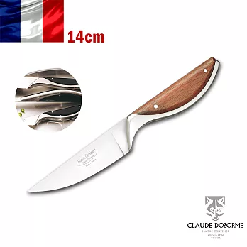 法國【Claude Dozorme】Haute cuisine系列-鑲異國風木握柄蔬/果菜刀(14公分)