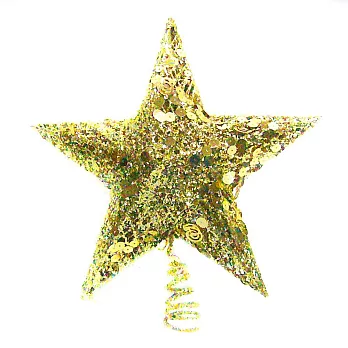 【摩達客】閃亮金網樹頂星(放置於聖誕樹頂部/5尺以上聖誕樹適用)