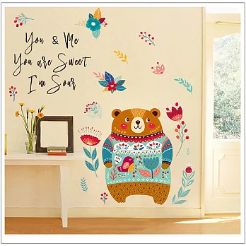 時尚壁貼 - 韓系手繪小熊