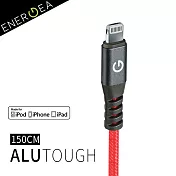 ENERGEA AluTough 超堅韌耐彎抗折防彈絲Lightning快速充電線(150cm)紅色