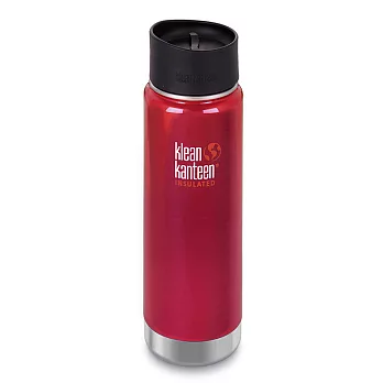 美國Klean Kanteen寬口保溫鋼瓶591ml-彩椒紅(咖啡蓋)