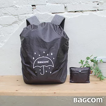 Bagcom 通用型背包防水雨罩-深灰