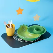 【綠色環保、植物玉米製】蝸牛造型兒童餐具組綠色