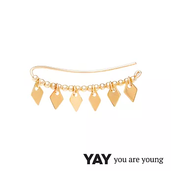 YAY You Are Young 法國品牌 Jimie 貼合耳廓耳環 細緻圓弧造型