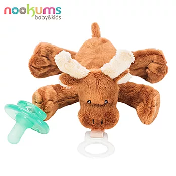 【美國nookums】寶寶可愛造型安撫奶嘴 / 玩偶-小麋鹿