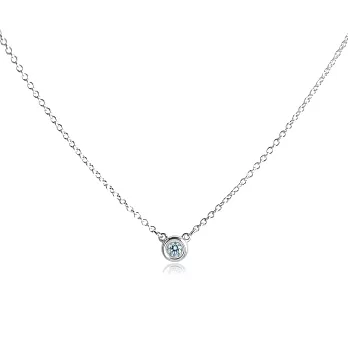 Tiffany&Co. Elsa Peretti 純淨圓形海藍寶石純銀項鍊