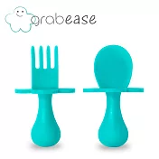 【美國 grabease】嬰幼兒奶嘴匙叉組（共九色） 水藍