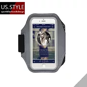 【US.STYLE】4.7吋戶外運動手機臂套-星際時尚款(銀灰)