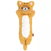 San-X 拉拉熊悠閒貓生活系列毛絨公仔筆袋包 。懶熊