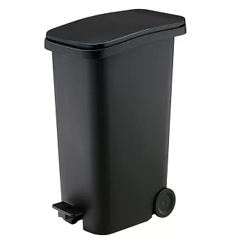 日本RISU｜(Smooth系列)踩踏式緩衝靜音垃圾桶 31L 黑色