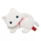 San-X 小襪貓白貓草苺之戀系列毛絨零錢包。小白貓