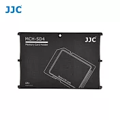 JJC記憶卡儲卡盒MCH-SDMSD6GR(可保存2張SD卡和4張Micro SD卡,共6張記憶卡)黑色
