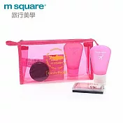 M Square親水系列PVC化妝包S-桃紅