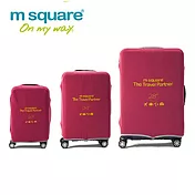 M square尼龍行李箱套28吋-桃紅