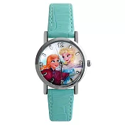Disney 迪士尼 公主系列與可愛小熊維尼亮彩壓紋皮帶錶 - 冰雪奇緣