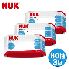 德國NUK─濕紙巾含蓋促銷包80抽x3包